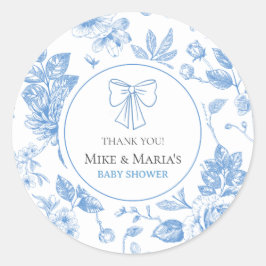 Pegatina de ducha de bebé florido