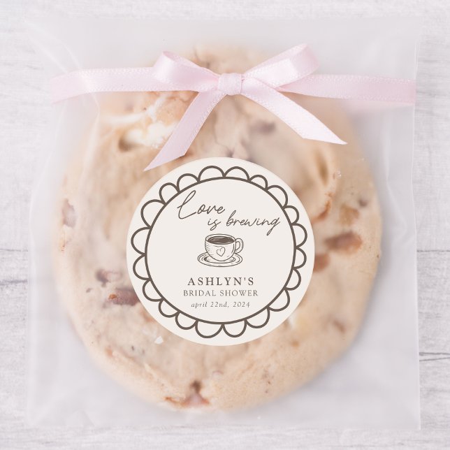 Pegatina de ducha de novia con tema de café de man (Subido por el creador)