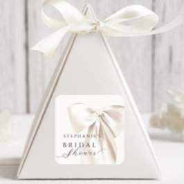 Pegatina de ducha de novia de White Bow
