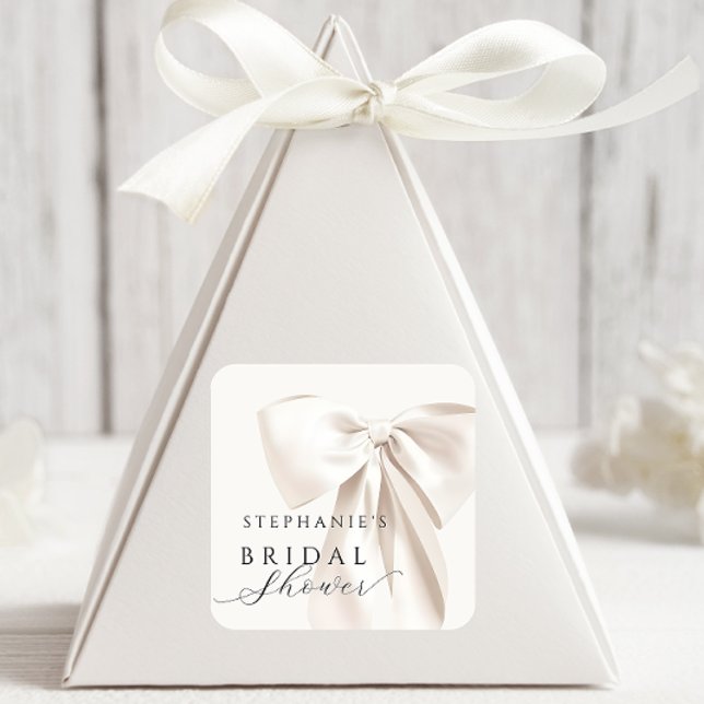 Pegatina de ducha de novia de White Bow (Subido por el creador)