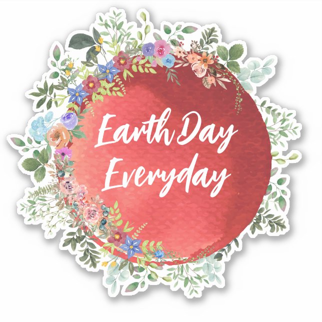 Pegatina de EarthDay Everyday (Anverso)