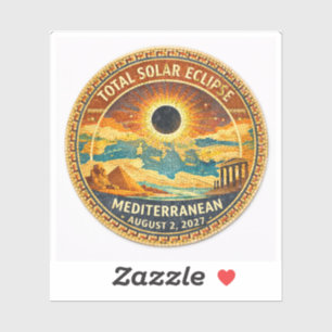 Pegatina de Eclipse Total de Sol Mosaico 2027