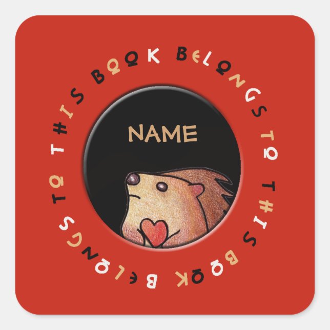 Pegatina de edgehog personalizado (Anverso)