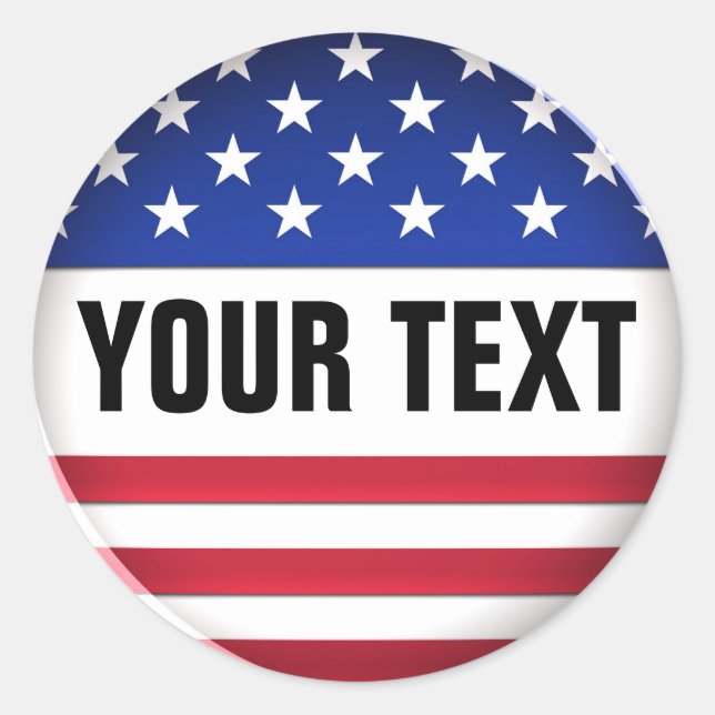 Pegatina de EE.UU. personalizado (Anverso)