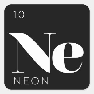 Pegatina de elementos de tabla periódicos // Neón
