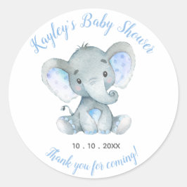 Pegatina de Elephant Baby Shower Favor