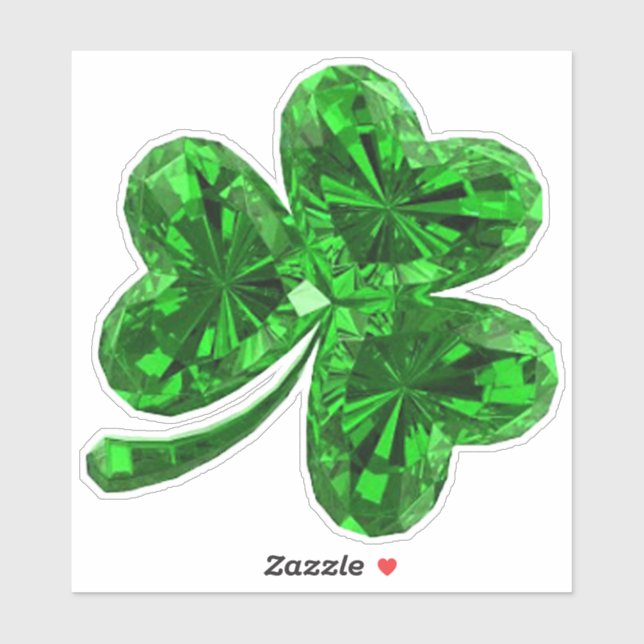 Pegatina de Emerald Shamrock (Hoja)
