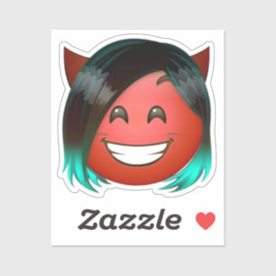 : Pegatina de Emoji de Diablo Juguetón