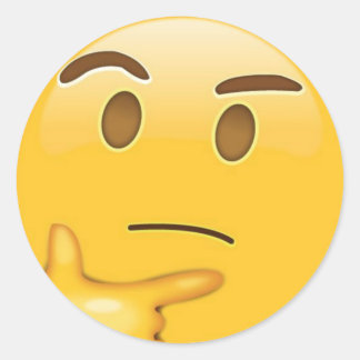 Pegatina de Emoji de pensamiento
