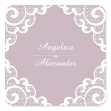 Pegatina de encaje blanco