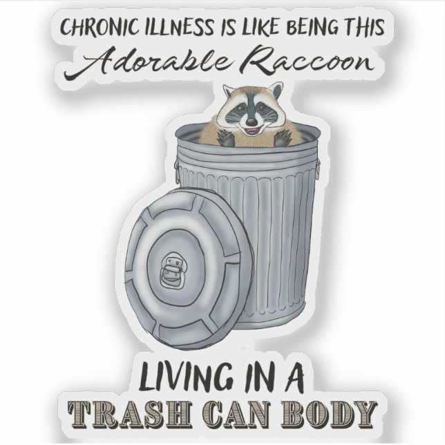 Pegatina de enfermedades crónicas divertidas Chist (Anverso)