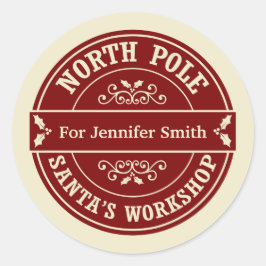 Pegatina de entrega de Navidades del Polo Norte Ro