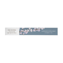 Pegatina de envoltura de flores de cerezo pintado