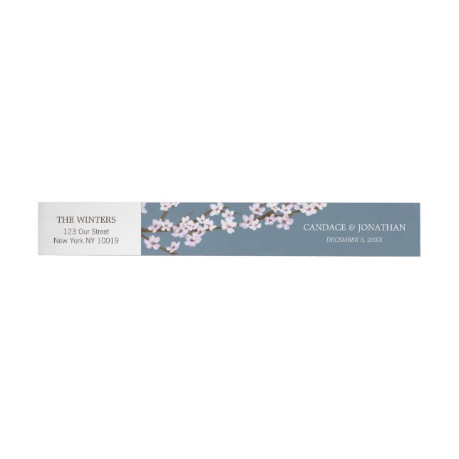 Pegatina de envoltura de flores de cerezo pintado (Individual)
