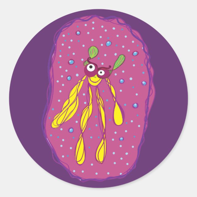 Pegatina de errores de Cute con carácter de carica (Anverso)