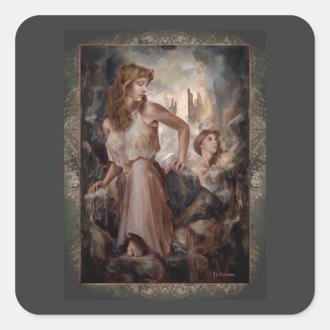 pegatina de "Escalar la montaña" (Anverso)