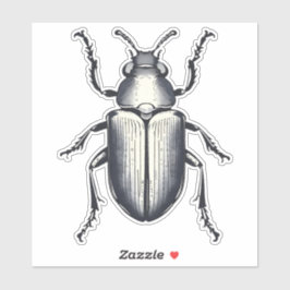 Pegatina de escarabajo negro