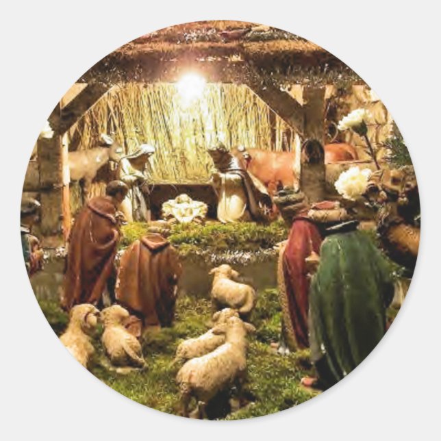 pegatina de escena de la natividad (Anverso)