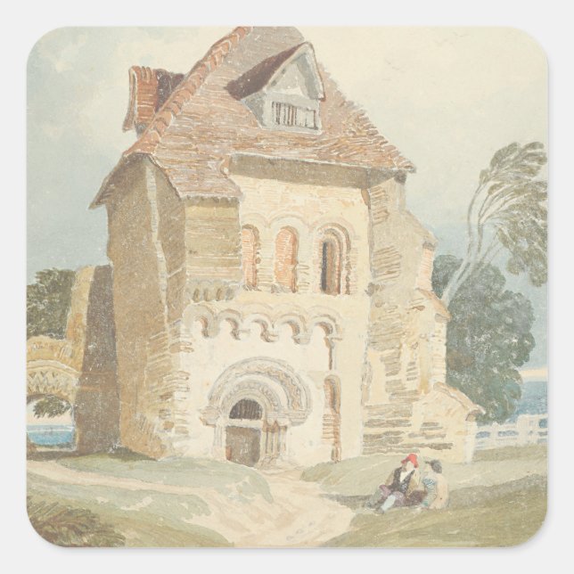 Pegatina de escena rústica (Anverso)