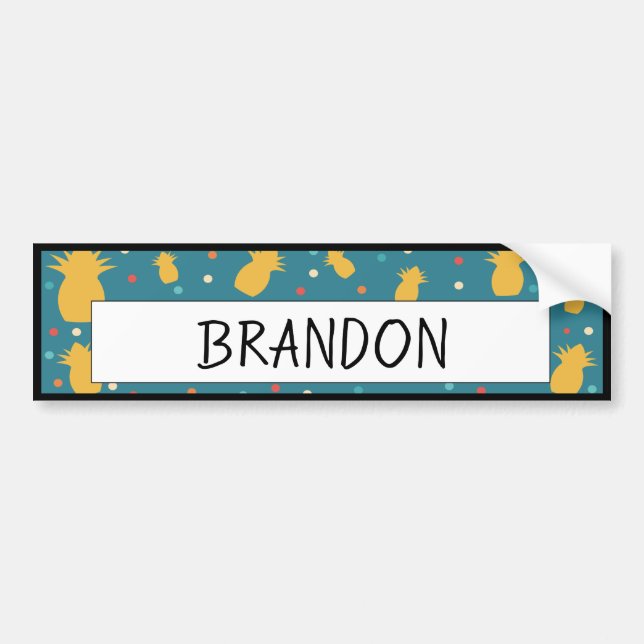 Pegatina de escritorio de estudiante de piña cuta (Frente)