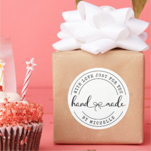 Pegatina de escritura elegante de manual con amor