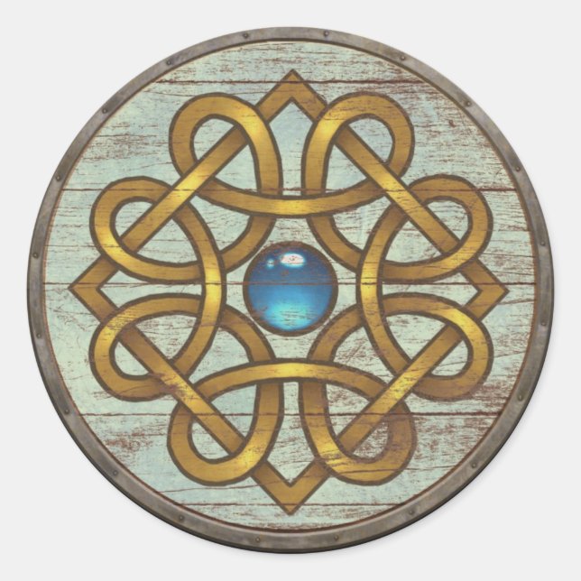 Pegatina de Escudo de Viking - Brooch (Anverso)