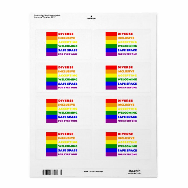Pegatina de espacio seguro decal LGBTQ+ (Hoja Entera)