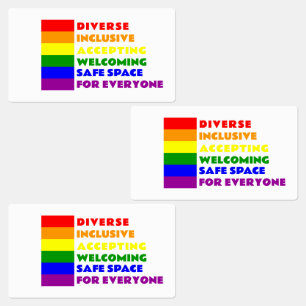 Pegatina de espacio seguro decal LGBTQ+