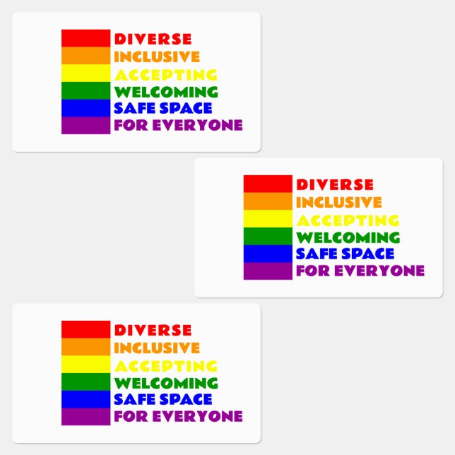 Pegatina de espacio seguro decal LGBTQ+ (Grupo)