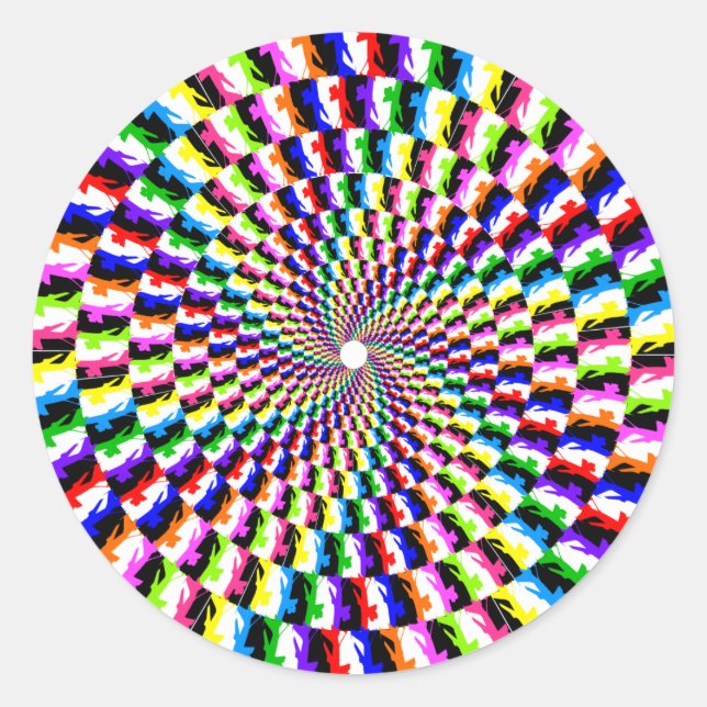 Pegatina de espiral arcoiris KC-135 (Anverso)