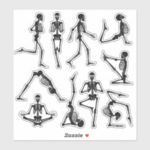 Pegatina de esqueletos de scrapbooking