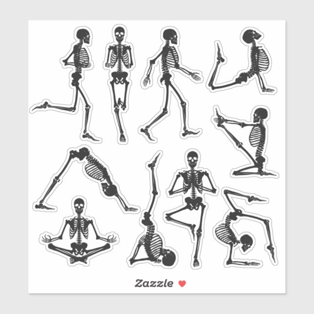 Pegatina de esqueletos de scrapbooking (Hoja)