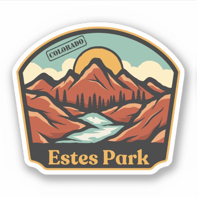Pegatina de Estes Park, Colorado (Anverso)