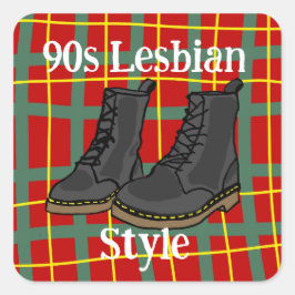 pegatina de estilo lésbico de los años 90