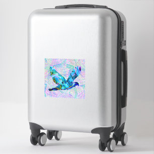 Pegatina de estilo vintage de Blue Peace Dove