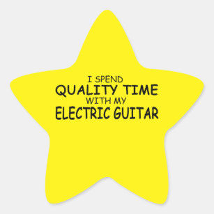 Pegatina de Estrella de Guitarra Eléctrica en Tiem