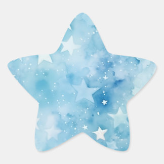 Pegatina de estrellas azules