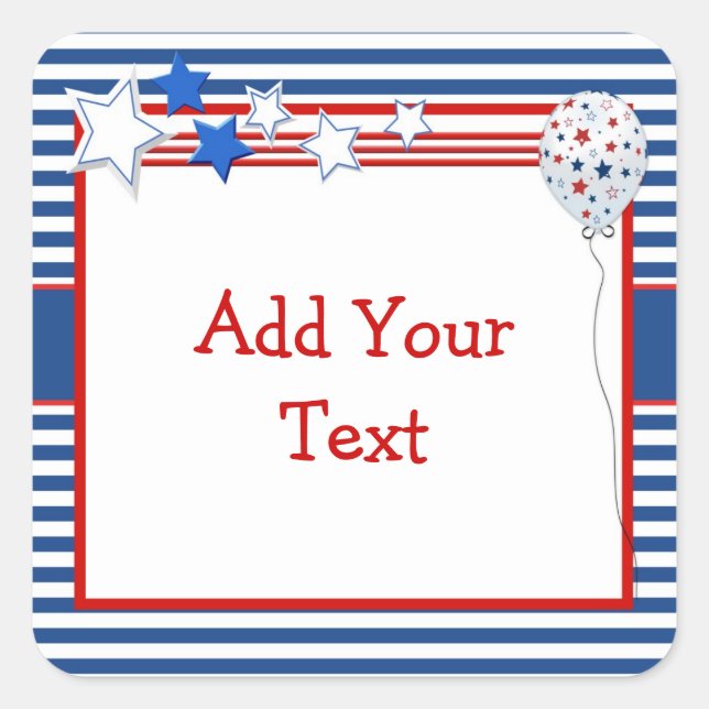 Pegatina de Estrellas Patrióticas y Rayas (Anverso)