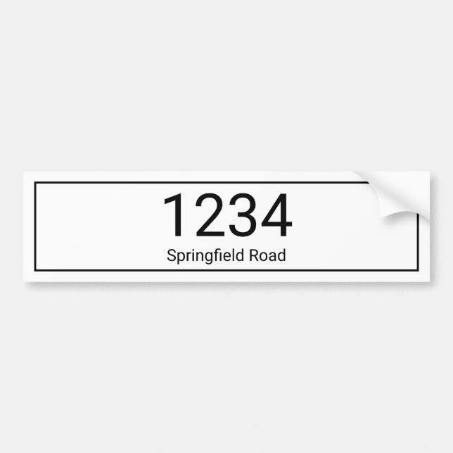 Pegatina de etiqueta de dirección de buzón de basu (Frente)