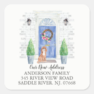 Pegatina de etiqueta de dirección nueva de la pue