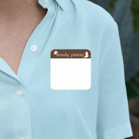 Pegatina de etiqueta de nombre Badge Funny Fiesta 