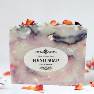 Pegatina de etiqueta de paquete de jabón