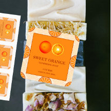 Pegatina de etiqueta de perfume de Naranja de jabó