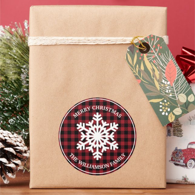 Pegatina de etiqueta de regalo de Navidad de cuadr (Vacaciones)