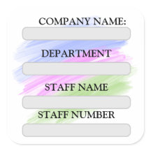 PEGATINA DE ETIQUETA DEL PERSONAL PARA USO DE LA E