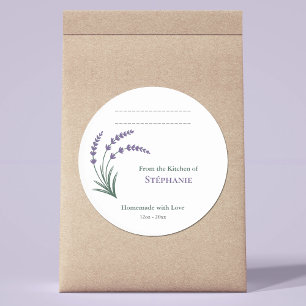 Pegatina de etiqueta Lavanda Casera con Amor