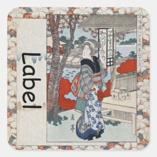 Pegatina de etiquetas.