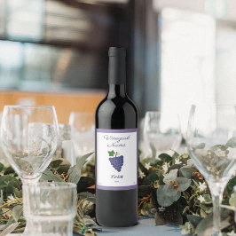 Pegatina de etiquetas botellas rusticas de vino co