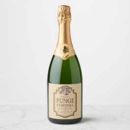 Pegatina de etiquetas cordial de hongos