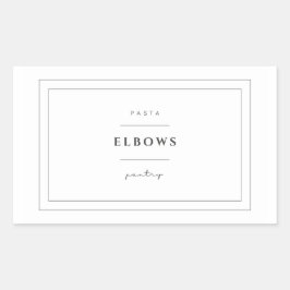 Pegatina de etiquetas de alimentos de pasta Elbows